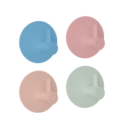Pastel handdoekhaakjes