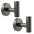 Geschroefde handdoekhaak gun metal