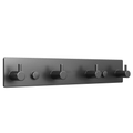 Wandkapstok gun metal met 4 haken