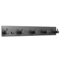 Wandkapstok gun metal met 5 haken
